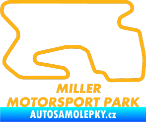 Samolepka Okruh Miller Motorsport Park outer světle oranžová