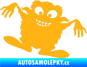 Samolepka Monstrum 001 pravá světle oranžová