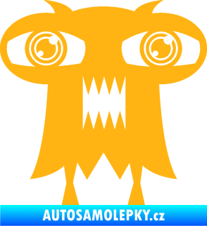 Samolepka Monstrum 003 levá světle oranžová