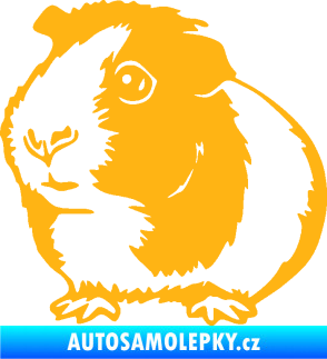 Samolepka Morče 003 levá světle oranžová