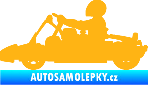 Samolepka Motokára 001 levá světle oranžová