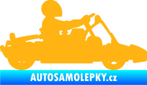 Samolepka Motokára 001 pravá světle oranžová