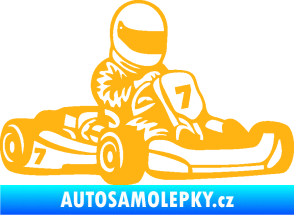 Samolepka Motokára 002 pravá světle oranžová