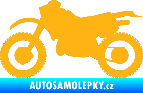 Samolepka Motorka 003 levá světle oranžová