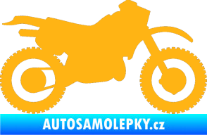 Samolepka Motorka 003 pravá světle oranžová
