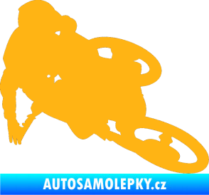 Samolepka Motorka 026 pravá motokros freestyle světle oranžová