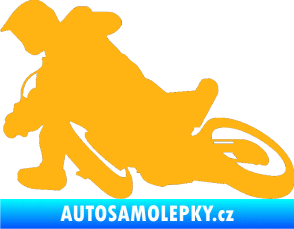 Samolepka Motorka 039 levá motokros světle oranžová
