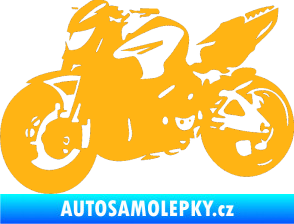Samolepka Motorka 041 levá road racing světle oranžová
