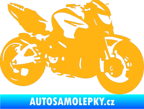 Samolepka Motorka 041 pravá road racing světle oranžová