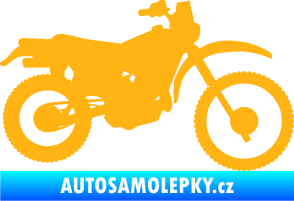 Samolepka Motorka 046 pravá světle oranžová