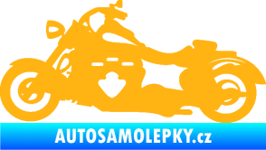 Samolepka Motorka 056 levá světle oranžová