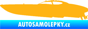 Samolepka Motorový člun 002 levá světle oranžová