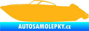 Samolepka Motorový člun 003 levá světle oranžová