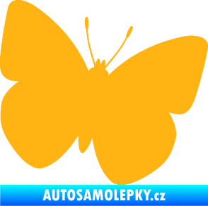 Samolepka Motýl 011 pravá světle oranžová
