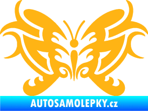 Samolepka Motýl 015 světle oranžová