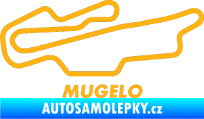 Samolepka Okruh Mugelo světle oranžová