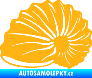 Samolepka Mušle 002 levá ulita světle oranžová