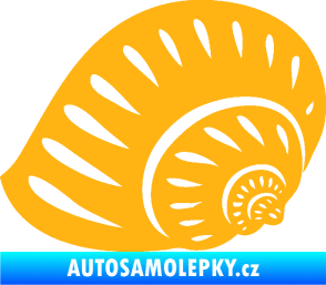 Samolepka Mušle 004 levá ulita světle oranžová