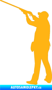 Samolepka Myslivec 001 levá světle oranžová