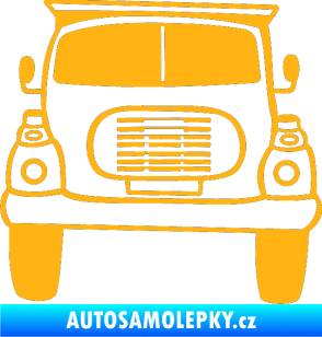 Samolepka Nákladní auto karikatura světle oranžová