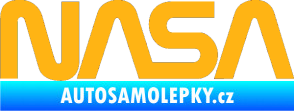 Samolepka NASA nápis světle oranžová