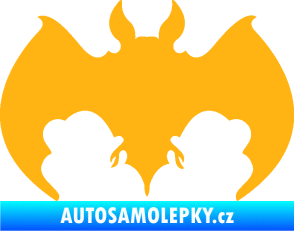 Samolepka Netopýr 002 světle oranžová