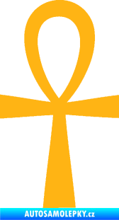 Samolepka Nilský kříž Ankh světle oranžová