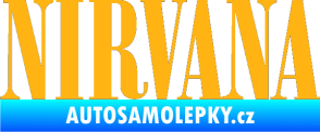 Samolepka Nirvana 001 světle oranžová