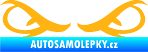 Samolepka Oči 001 světle oranžová