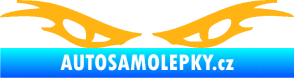 Samolepka Oči 003  světle oranžová