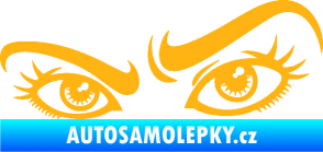 Samolepka Oči 004 levá světle oranžová