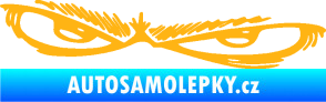Samolepka Oči 005 levá světle oranžová