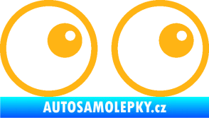 Samolepka Oči 006 pravá světle oranžová
