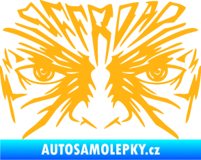 Samolepka Off Road 004 s obličejem světle oranžová