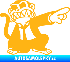Samolepka Opičák JDM pravá světle oranžová
