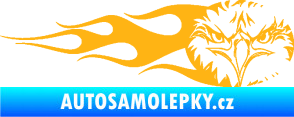Samolepka Orel 004 pravá světle oranžová