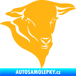 Samolepka Ovce 001 pravá hlava světle oranžová