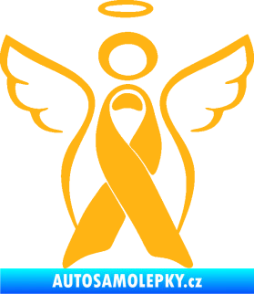Samolepka Památeční andělíček memory světle oranžová