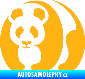Samolepka Panda 001 levá světle oranžová