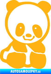 Samolepka Panda 009 pravá baby světle oranžová