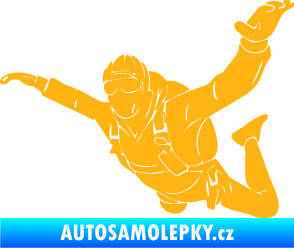 Samolepka Parašutista 004 levá světle oranžová