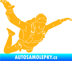 Samolepka Parašutista 004 pravá světle oranžová