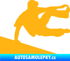 Samolepka Parkour 001 pravá světle oranžová