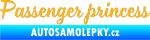 Samolepka Passenger Princess 001 nápis světle oranžová