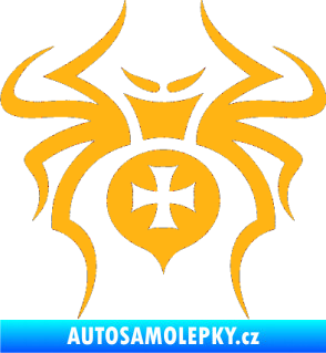 Samolepka Pavouk 003 křižák světle oranžová