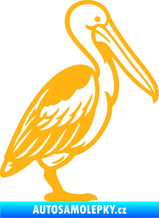 Samolepka Pelikán 002 pravá světle oranžová
