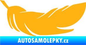 Samolepka Peříčko 007 pravá světle oranžová
