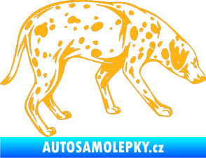 Samolepka Pes 001 pravá Dalmatin světle oranžová