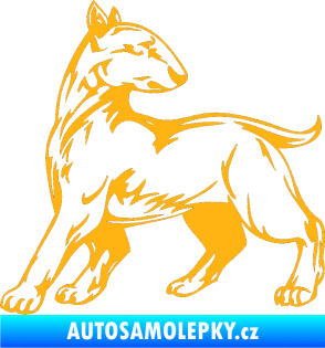 Samolepka Pes 011 levá světle oranžová