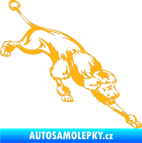 Samolepka Pes 022 pravá Pudl světle oranžová